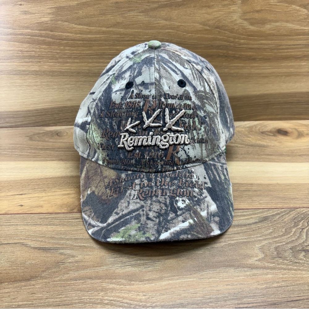 Vintage Rare Remington Woodland Camo Cap